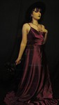 Ball Gown/Princess V-neck Satin Sweep Train Prom Dresses With Ruched