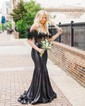 Sparkly Trumpet/Mermaid Sequin Feathers Prom Dresses