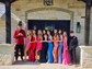 Sheath/Column Floor-length V-neck Sequined Ruffles Prom Dresses