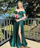 Ball Gown/Princess Off-the-shoulder Sequined Sweep Train Prom Dresses With Appliques Lace