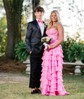 Corset Ball Gown/Princess Chiffon Appliques Tiered Prom Dresses