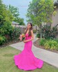 Elegant Trumpet/Mermaid Satin Sweetheart Cut Out Prom Dresses