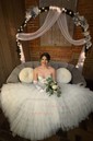 Puffy Ball Gown/Princess Tulle Cut Out Ruffle Prom Dresses