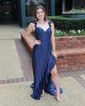 Modest Sheath/Column Satin Sweetheart Beaded Prom Dresses