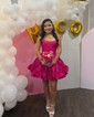 Unique Skater Taffeta Beaded Ruffle Homecoming Dresses