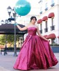 Unique Ball Gown/Princess Satin Straight Bow Prom Dresses