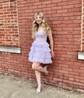 Corset Skater Glitter Tulle Tiered Homecoming Dresses