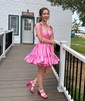 Unique Skater Taffeta Sweetheart Ruffle Homecoming Dresses