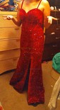 Trumpet/Mermaid Sweetheart Velvet Sequins Sweep Train Prom Dresses With Beading