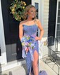 Sparkly Sheath/Column Sequin Straight Beaded Ruched Prom Dresses