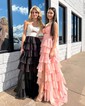 Elegant Ball Gown/Princess Chiffon Sweetheart Tiered Prom Dresses