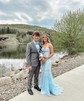 Trumpet/Mermaid Sweetheart Tulle Sweep Train Prom Dresses With Appliques Lace