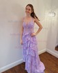 Corset Ball Gown/Princess Tulle Appliques Tiered Prom Dresses