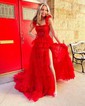 Unique Sheath/Column Jersey One Shoulder Beaded Prom Dresses