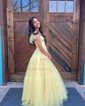 Ball Gown/Princess Sweetheart Tulle Floor-length Prom Dresses With Bow