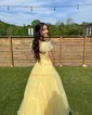 Ball Gown/Princess Sweetheart Tulle Floor-length Prom Dresses With Bow