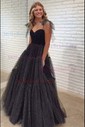 Ball Gown/Princess Sweetheart Tulle Floor-length Prom Dresses With Bow