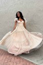 Ball Gown/Princess Sweetheart Tulle Floor-length Prom Dresses With Bow