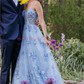 Ball Gown/Princess Off-the-shoulder Tulle Sweep Train Prom Dresses With Appliques Lace