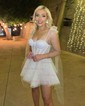 Corset Ivory Skater Glitter Sweetheart Homecoming Dresses