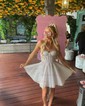 Corset Ivory Skater Glitter Sweetheart Homecoming Dresses