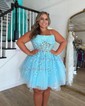 Corset Skater Tulle Appliques Homecoming Dresses