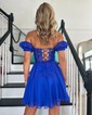 Corset Skater Chiffon Appliques Homecoming Dresses