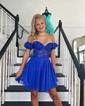 Corset Skater Chiffon Appliques Homecoming Dresses