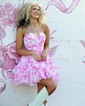 Cute Skater Chiffon Tiered Ruffle Homecoming Dresses