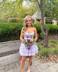 Corset Skater Glitter Tiered Homecoming Dresses