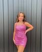 Sparkly Bodycon Sequin Ruched Homecoming Dresses