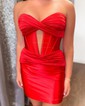 Corset Bodycon Satin Sweetheart Cut Out Homecoming Dresses