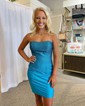 Sparkle Bodycon Satin Beaded Homecoming Dresses