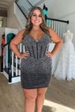 Corset Bodycon Jersey Beaded Homecoming Dresses