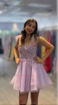 Corset Lilac Skater Tulle Sweetheart Homecoming Dresses