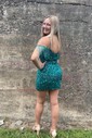 Sparkly Sequin Bodycon Fringe Homecoming Dresses