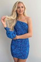 Elegant Bodycon Lace One-Shoulder Homecoming Dresses