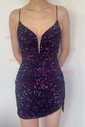 Sparkly Sequin Bodycon Lace-up Homecoming Dresses