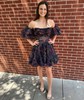 Corset Skater Tulle Ruffle Straight Homecoming Dresses