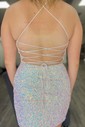 Sparkly Bodycon Sequin Lace-Up Homecoming Dresses