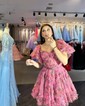 Unique Skater Tulle Ruffle Homecoming Dresses