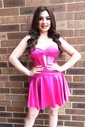 Corset Fuchsia Skater Satin Cut Out Sweetheart Homecoming Dresses