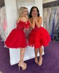 Corset Skater Glitter Tiered Homecoming Dresses