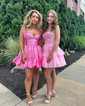 Corset Skater Glitter Tiered Homecoming Dresses