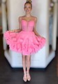 Corset Skater Glitter Ruffle Homecoming Dresses