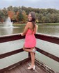 Elegant Bodycon Square Neck Lace-up Homecoming Dresses