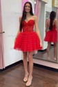 Corset Daffodil Skater Tulle Tiered Homecoming Dresses