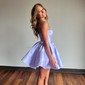 Corset Skater Satin Beaded Homecoming Dresses