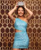 Sparkly Blue Bodycon Sequin One-Shoulder Homecoming Dresses