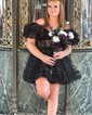 Corset Skater Tulle Ruffle Homecoming Dresses